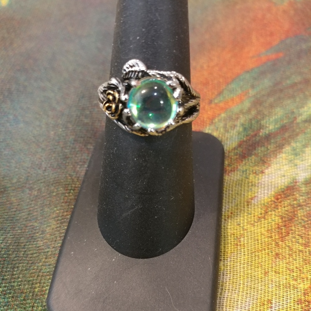 Vintage Moonstone Ring.  Sterling Silver.